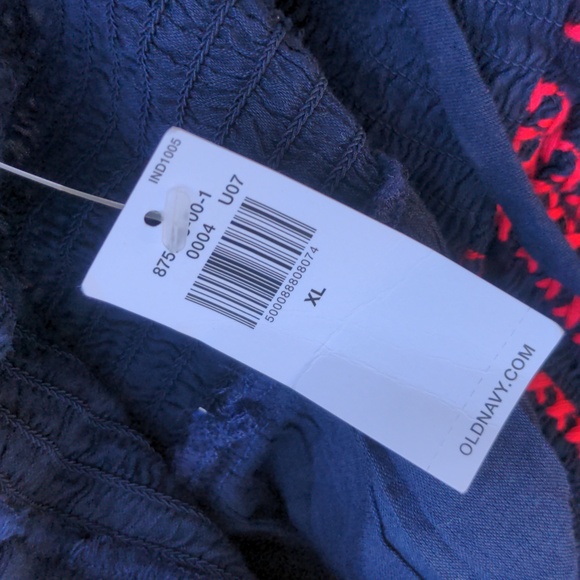 3/$15 Old Navy smocked cami tank cross stitch boho peplum sz XL NWT - Picture 6 of 7